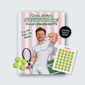 Last Swing Before the Ring - Tennis Theme Bachelorette - Custom Pin the Tail Game Poster